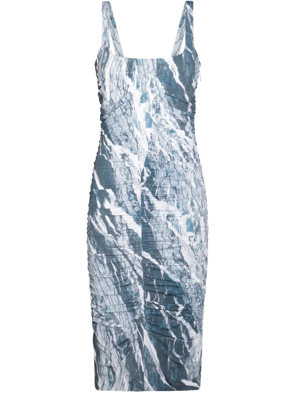 Marble-Print Dress