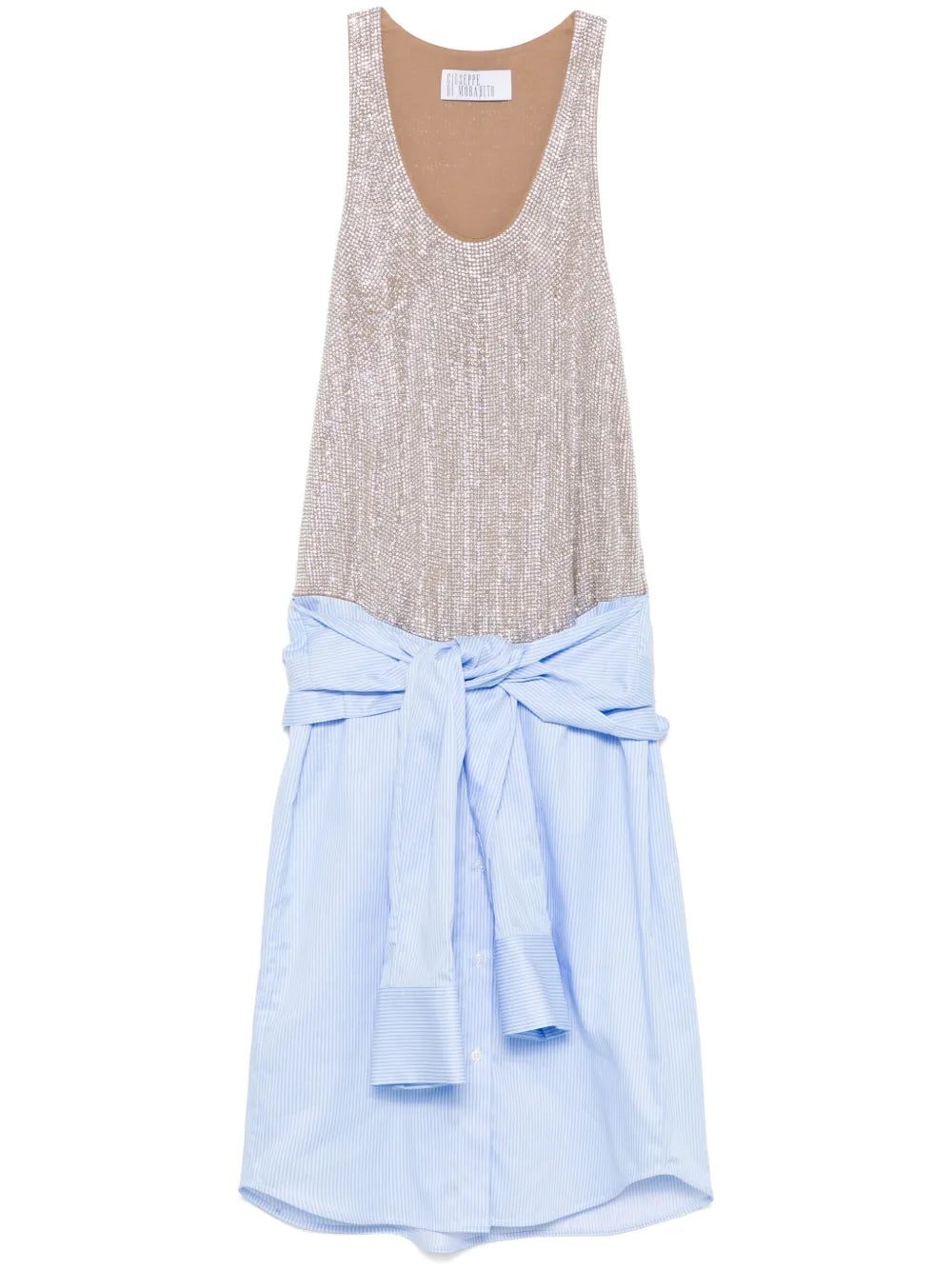 Rhinestone-Embellished Mini Dress