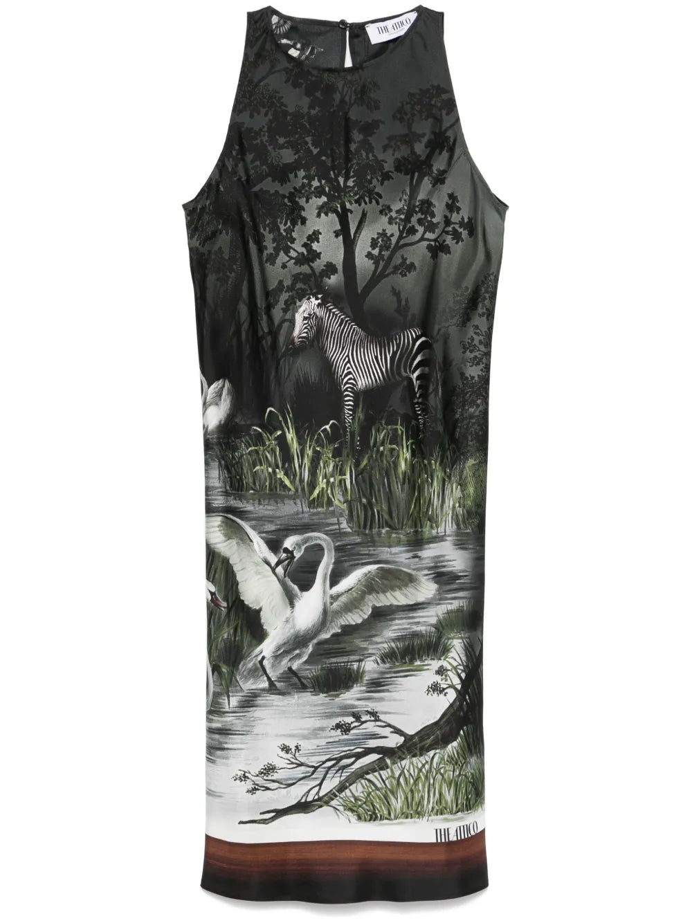 Smoke Night-Print Mini Dress