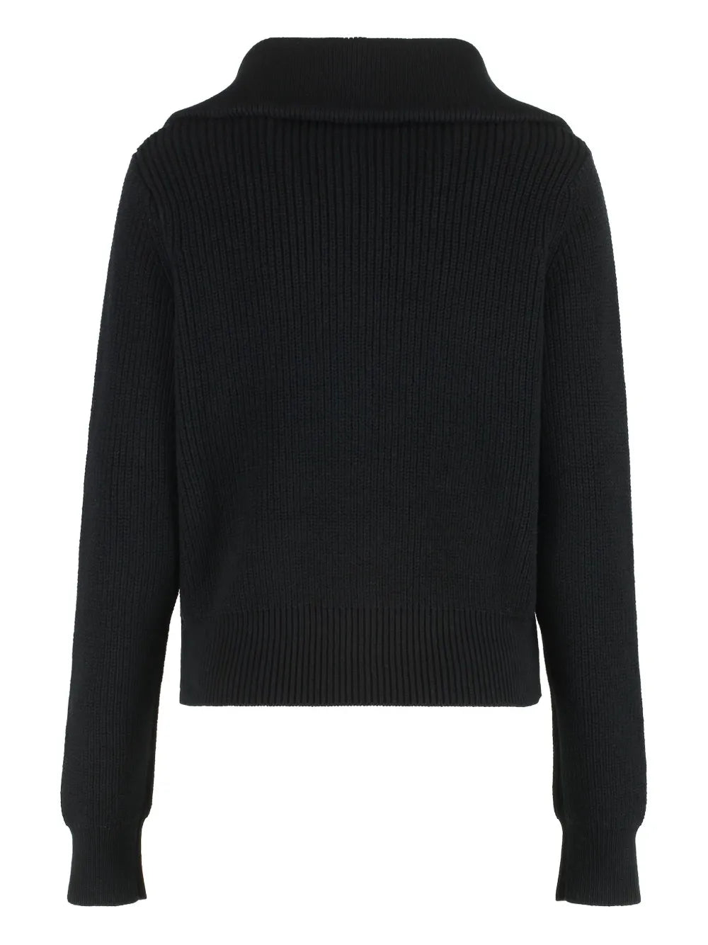 Ribbed-Knit Zipped Cardigan