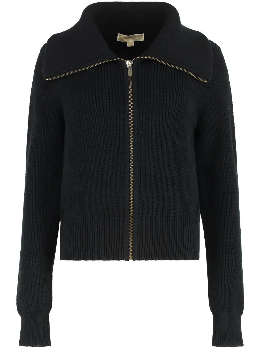 Ribbed-Knit Zipped Cardigan