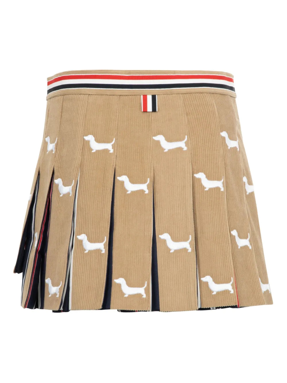 Hector-Embroidery Corduroy Mini Skirt