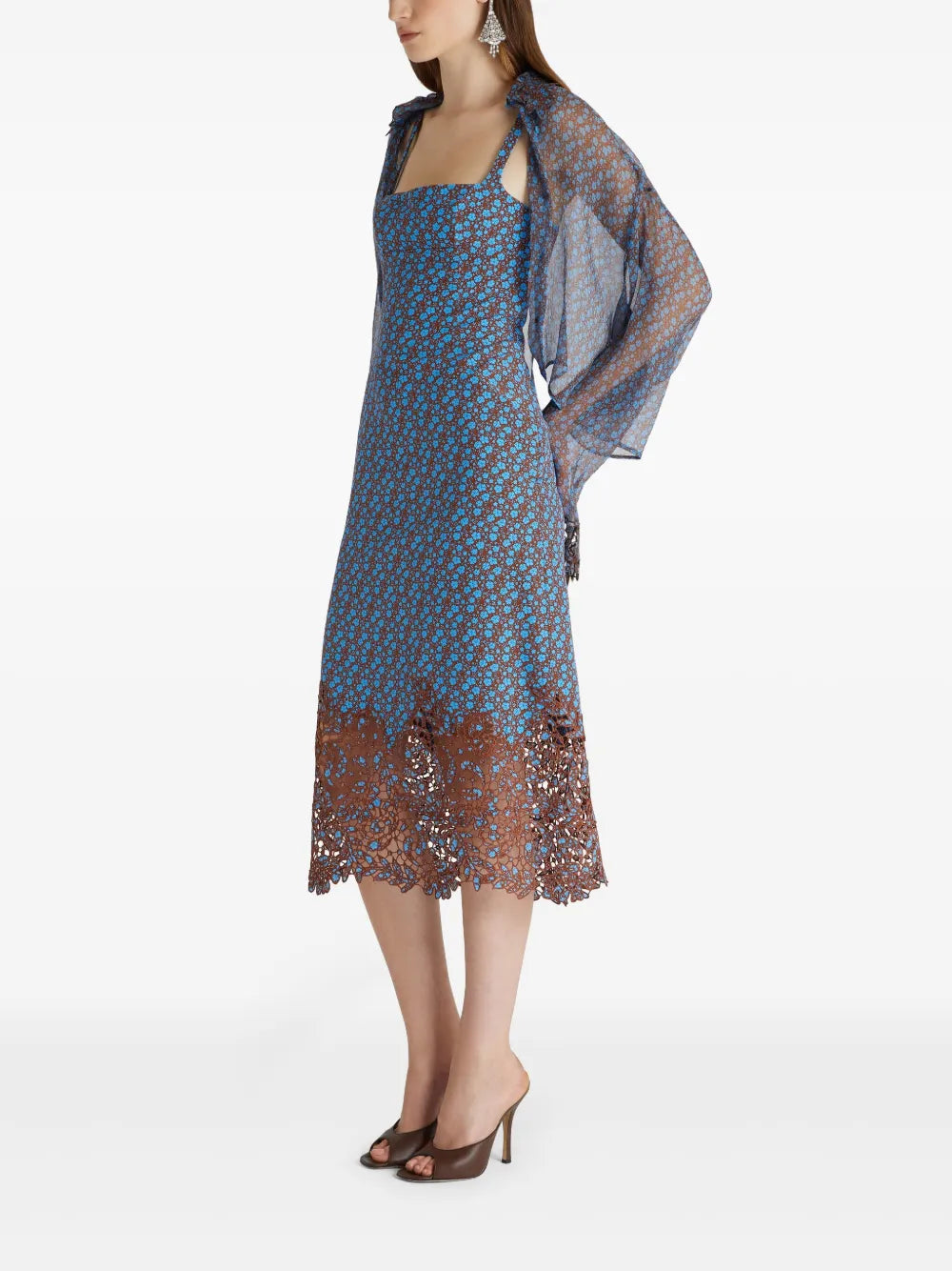 Floral-Print Midi Dress
