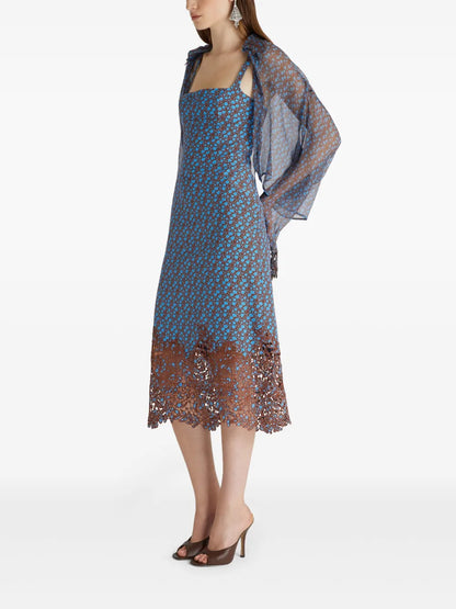 Floral-Print Midi Dress