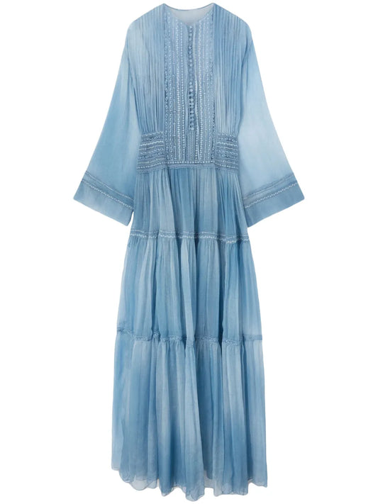 Lace-Detailing Maxi Dress