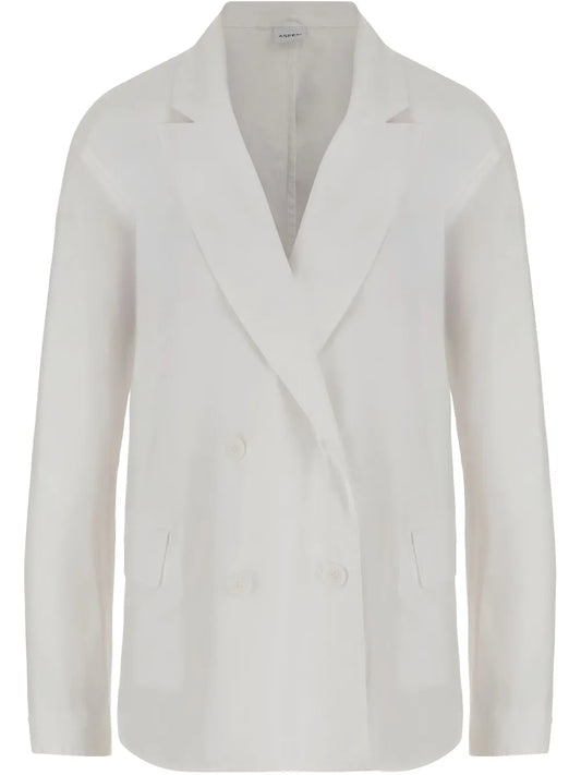 Double-Breasted Cotton Blazer