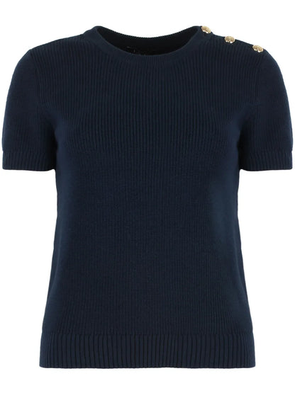Ribbed-Knit T-Shirt