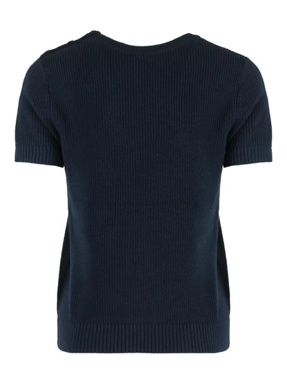 Ribbed-Knit T-Shirt