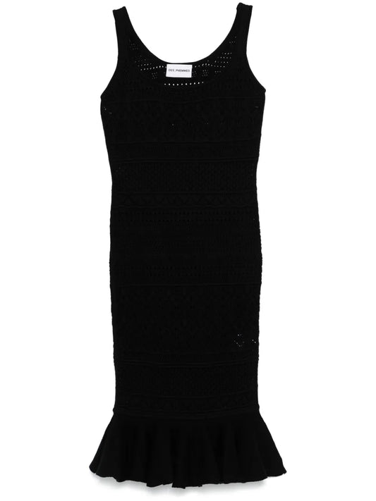 Openwork Knitted Midi Dress