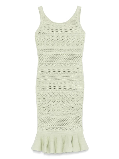 Openwork Knitted Midi Dress