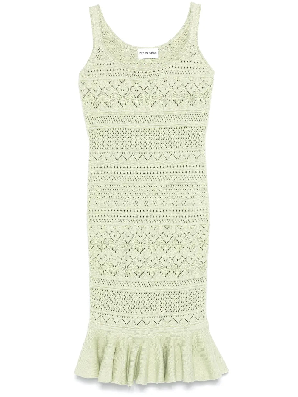 Openwork Knitted Midi Dress