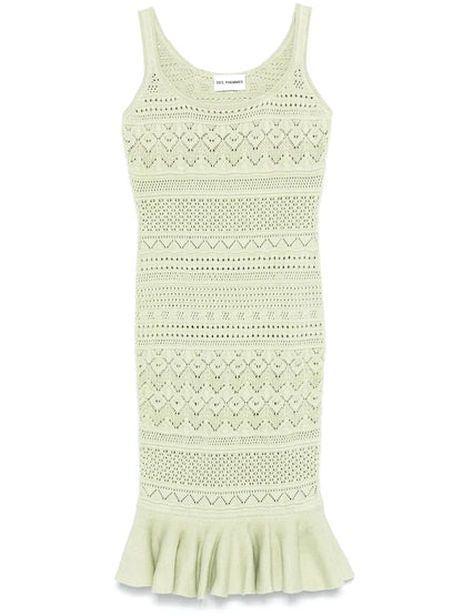 Openwork Knitted Midi Dress