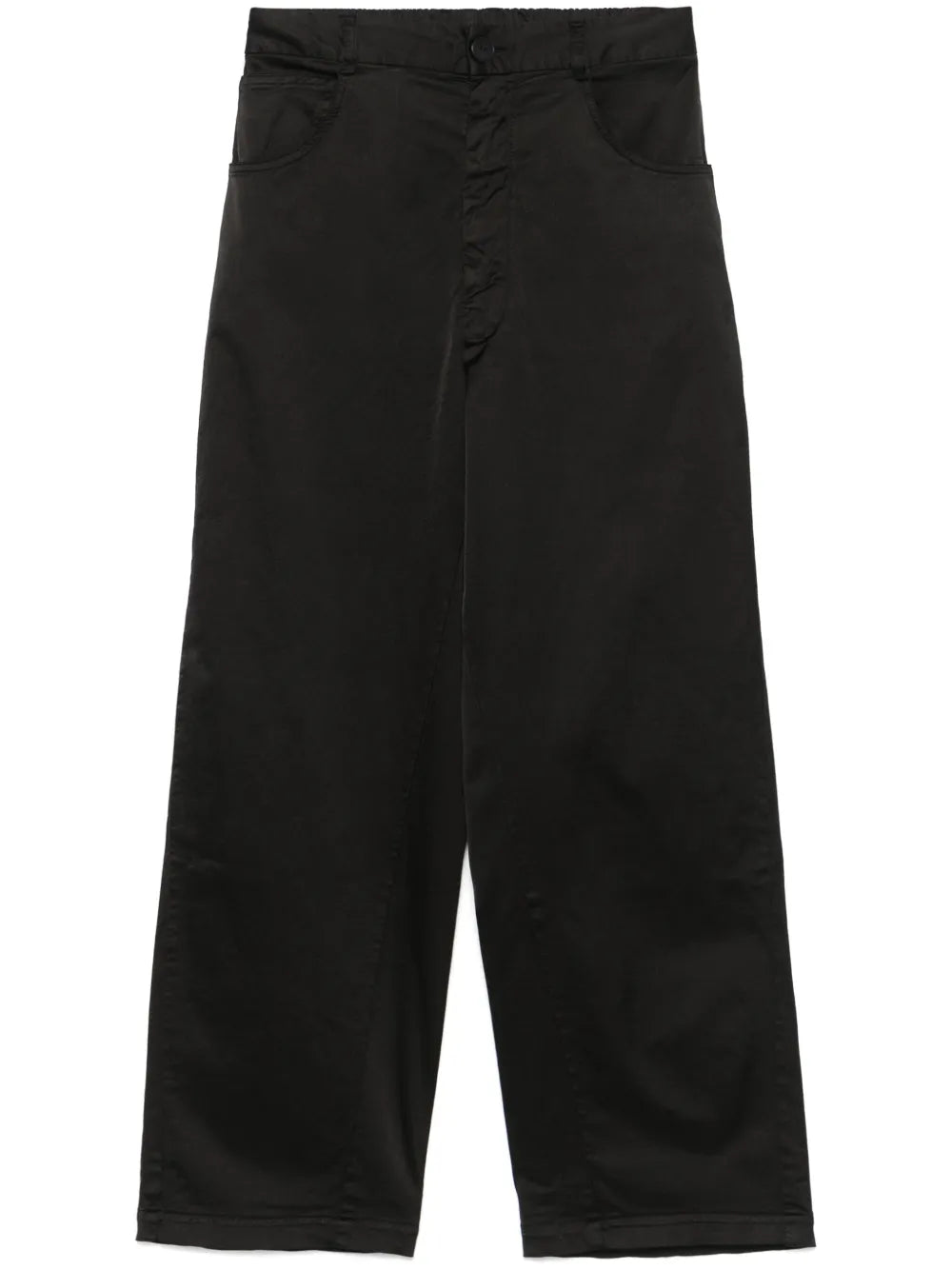 Satin Straight-Leg Trousers