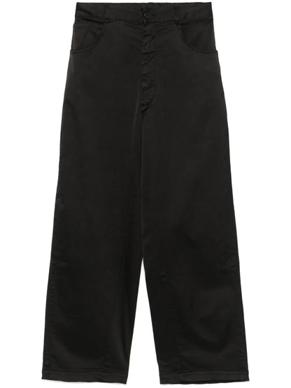Satin Straight-Leg Trousers
