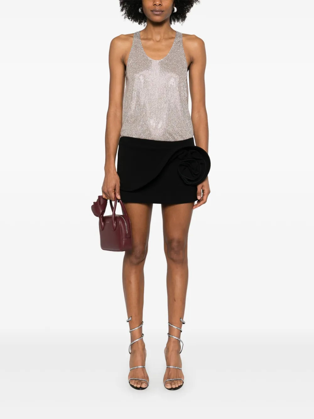 Rhinestone-Embellished Tank Top