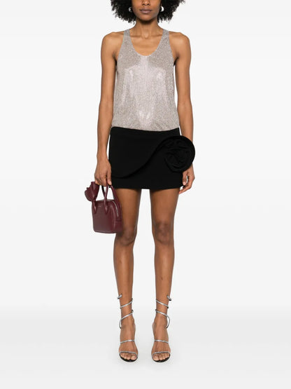 Rhinestone-Embellished Tank Top