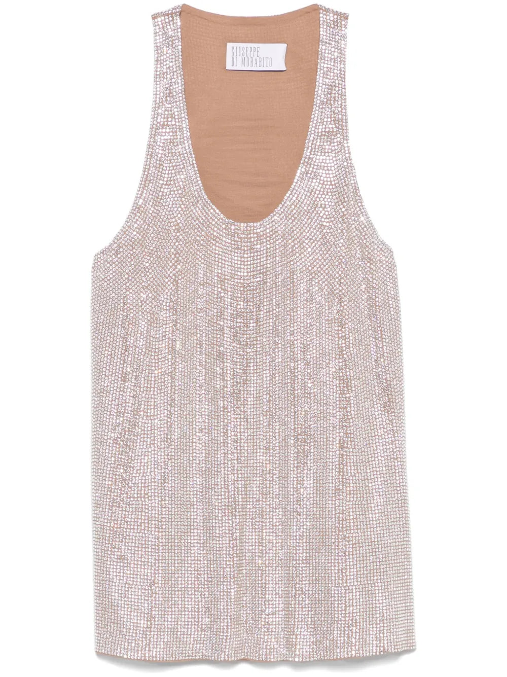 Rhinestone-Embellished Tank Top