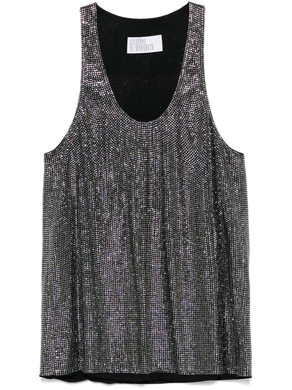 Rhinestone-Embellished Tank Top