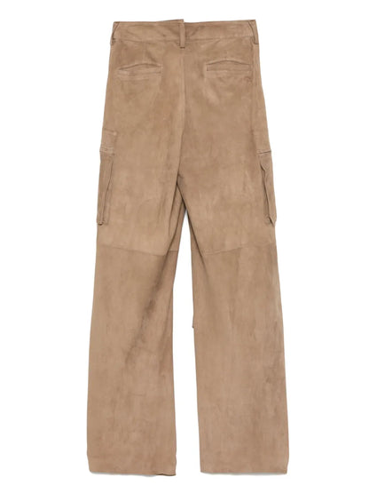 Suede Cargo Trousers