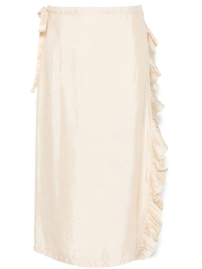 Wrap-Design Midi Skirt