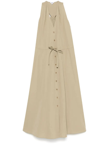 Cotton Poplin Midi Dress