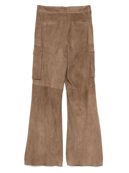 Suede Cargo Trousers