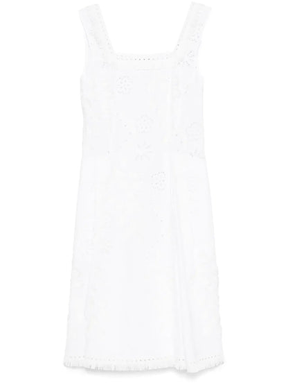 Broderie-Anglaise Midi Dress