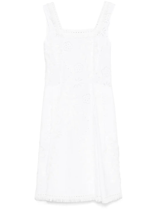 Broderie-Anglaise Midi Dress