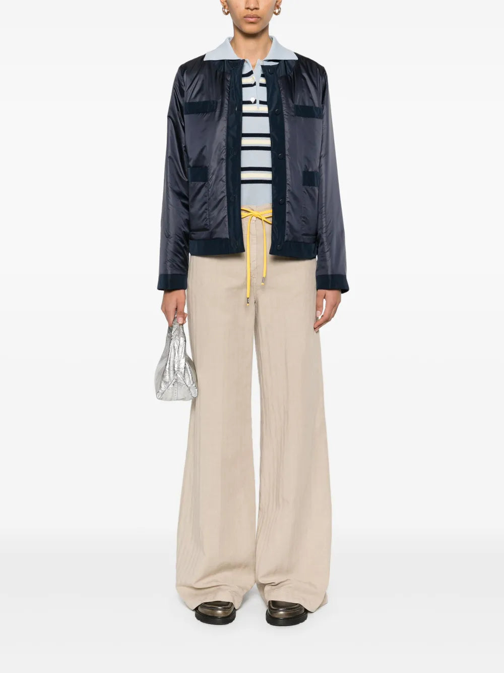 Striped Wide-Leg Trousers