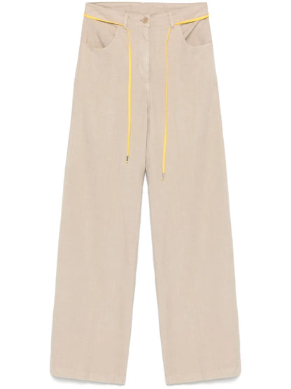 Striped Wide-Leg Trousers