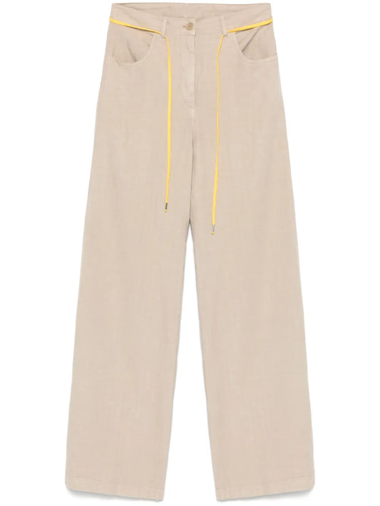 Striped Wide-Leg Trousers