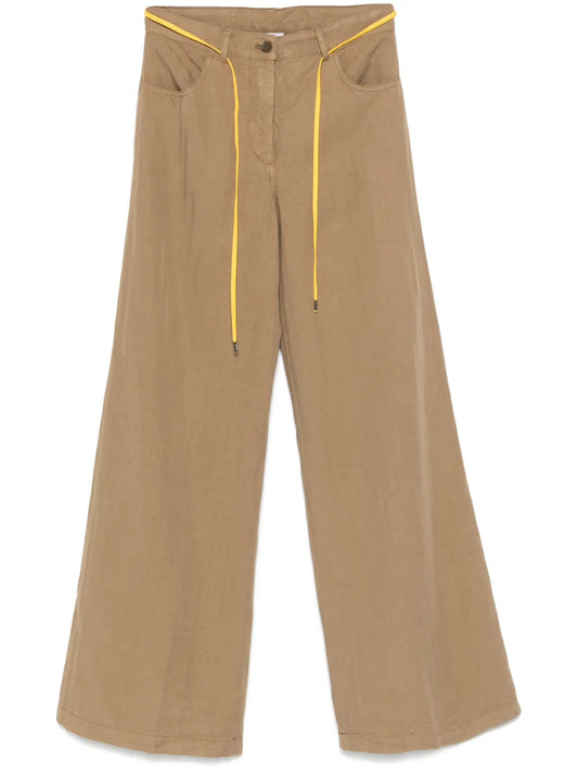 Striped Wide-Leg Trousers