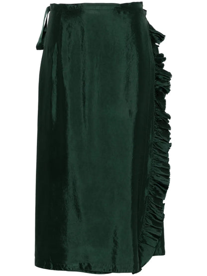 Wrap-Design Midi Skirt