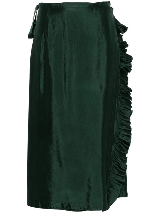 Wrap-Design Midi Skirt