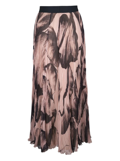 Abstract-Pattern Print Skirt
