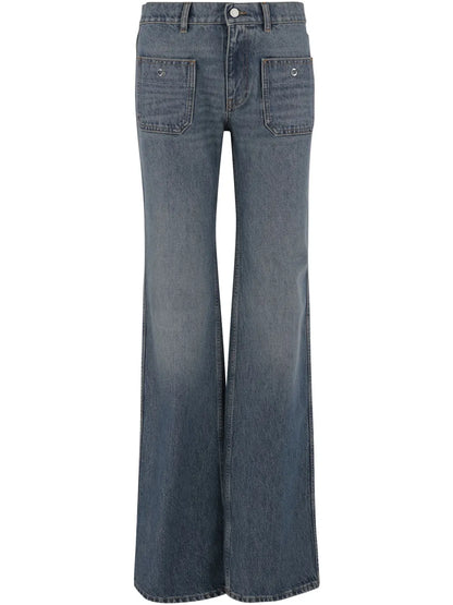 Cotton Flared Jeans