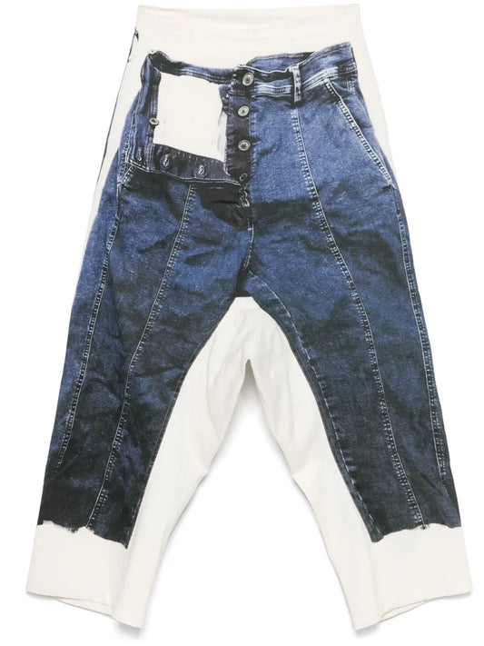 Trompe L'Oeil Print Trousers