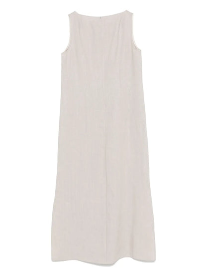 Floral-Appliqué Maxi Dress
