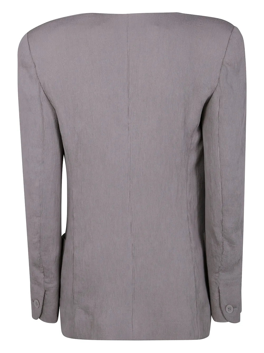 Ribbed Single-Breasted Blazer