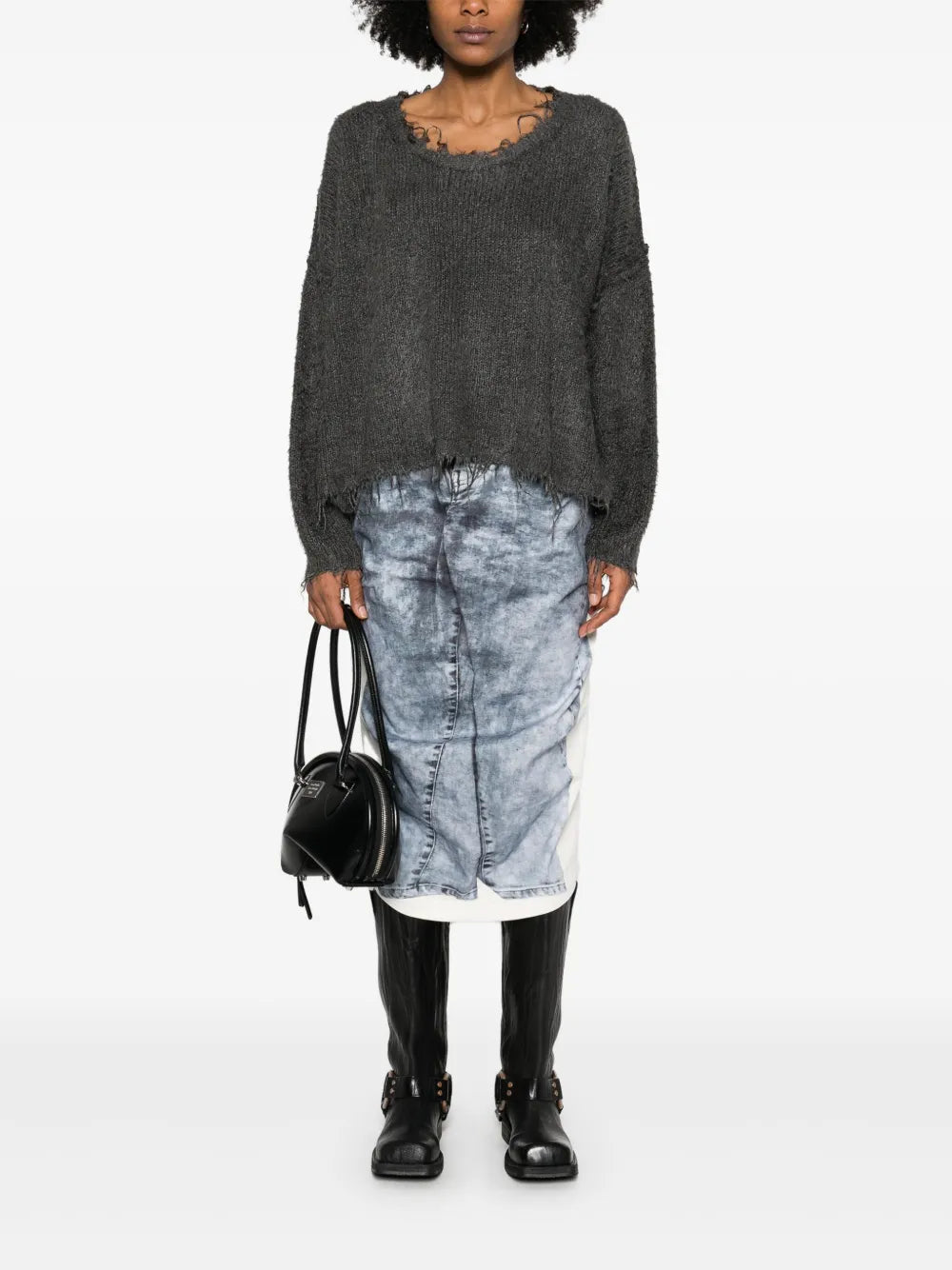 Trompe L'Oeil Midi Skirt