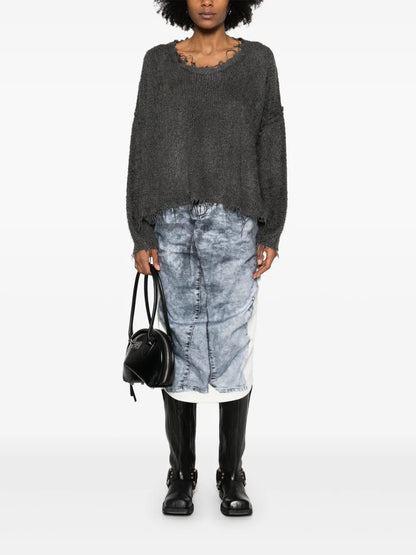 Trompe L'Oeil Midi Skirt