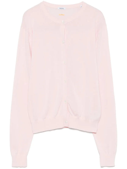 Crew-Neck Cotton Cardigan