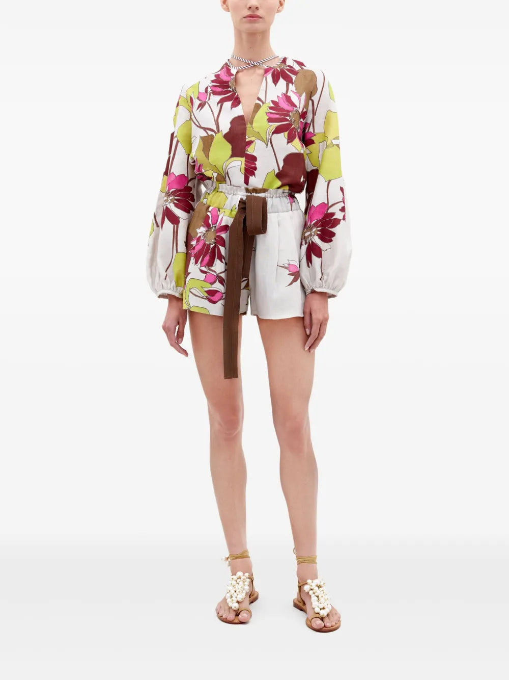 Floral-Print Shorts