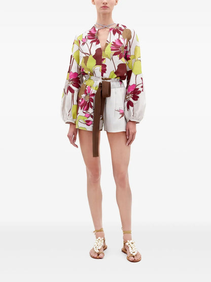 Floral-Print Shorts