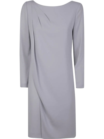 Panel-Detail Cady-Texture Mini Dress