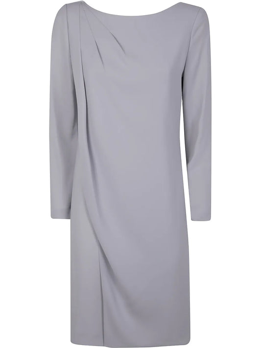 Panel-Detail Cady-Texture Mini Dress