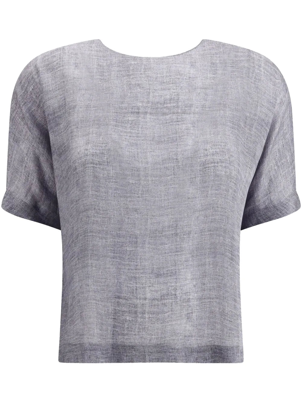 Short-Sleeved Silk Top