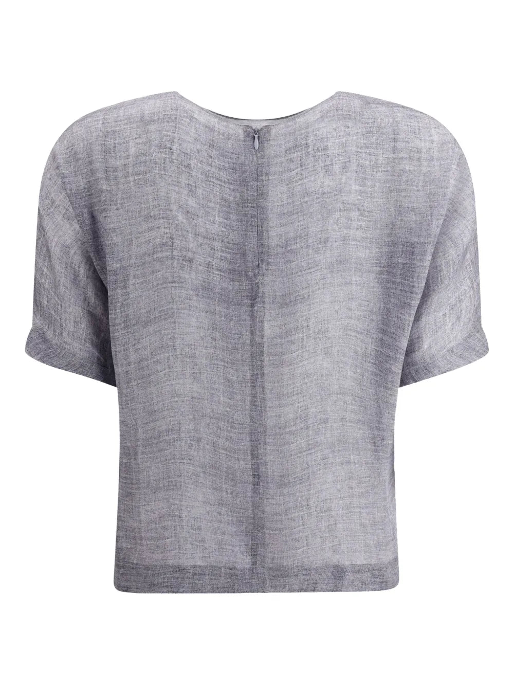 Short-Sleeved Silk Top