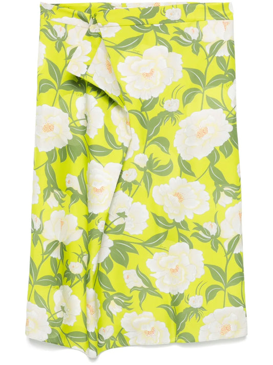 Kenzo Peonies' Midi Skirt