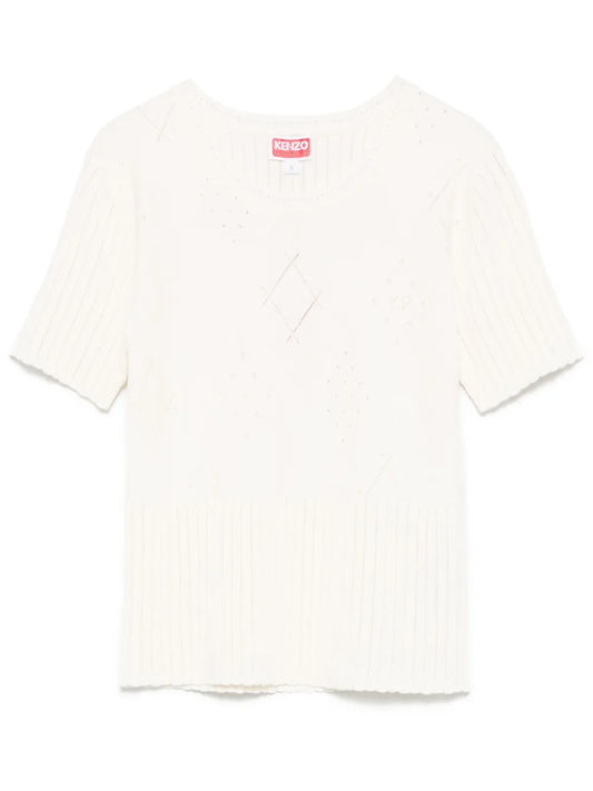 Diamond-Pattern T-Shirt